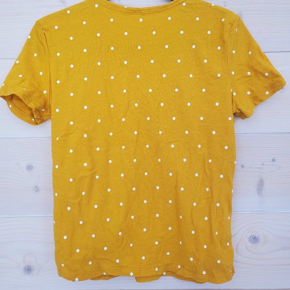 💥2/$30💥 Textured Wrap-Front Side-Tie Yellow Dots - Picture 3 of 4